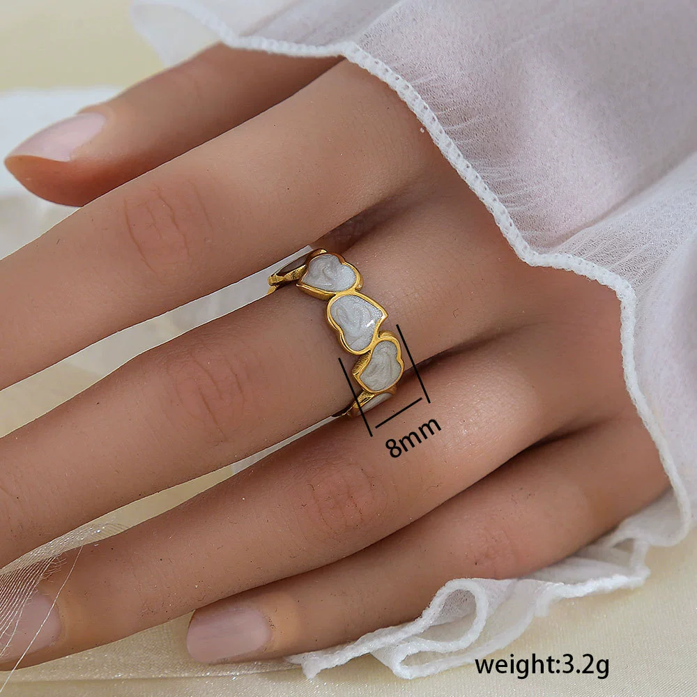 Wholesale Unisex Geometric Titanium Steel Electroplated Ring - Image 45