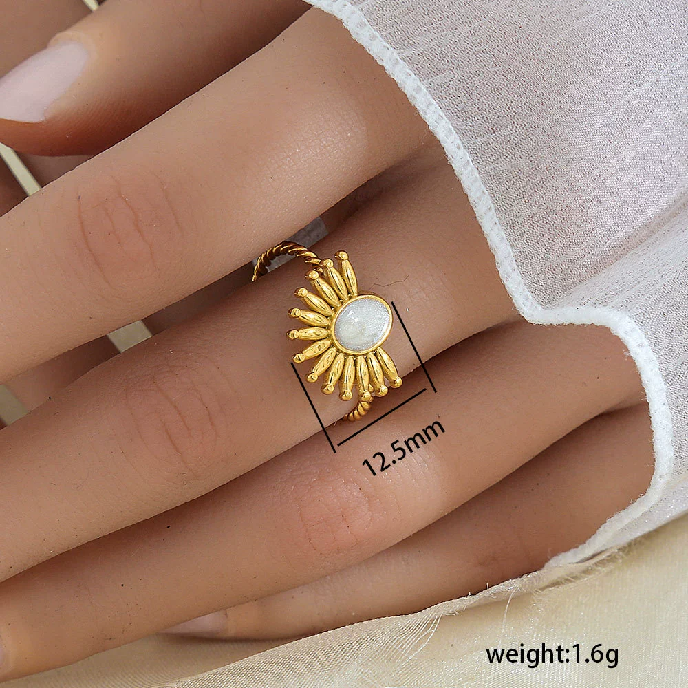 Wholesale Unisex Geometric Titanium Steel Electroplated Ring - Image 53