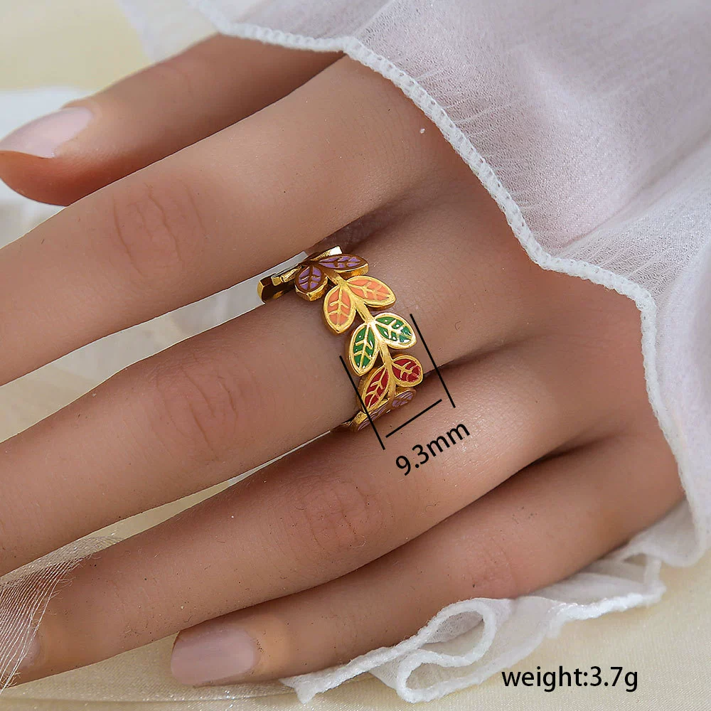Wholesale Unisex Geometric Titanium Steel Electroplated Ring - Image 66