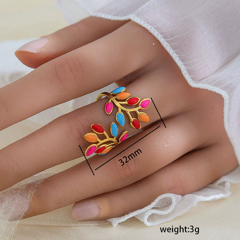 Wholesale Unisex Geometric Titanium Steel Electroplated Ring - Image 67