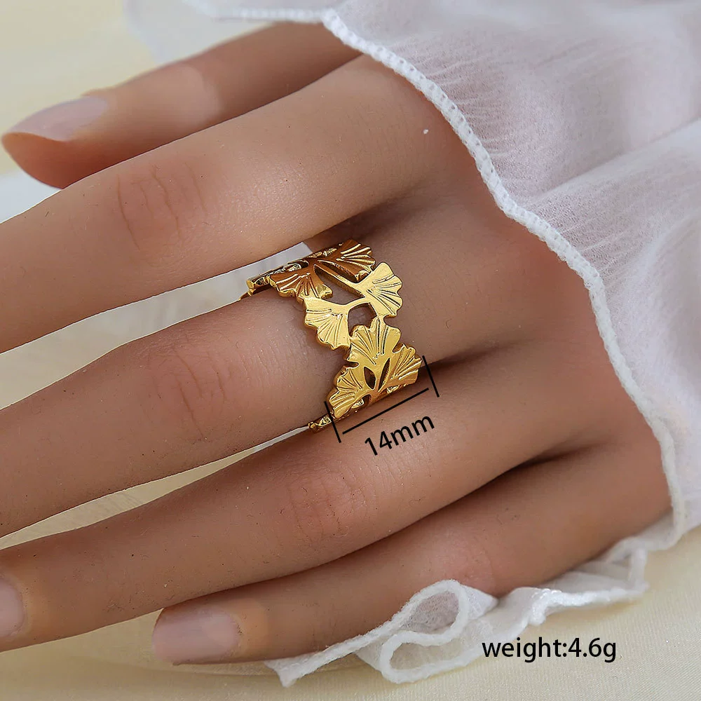 Wholesale Unisex Geometric Titanium Steel Electroplated Ring - Image 7