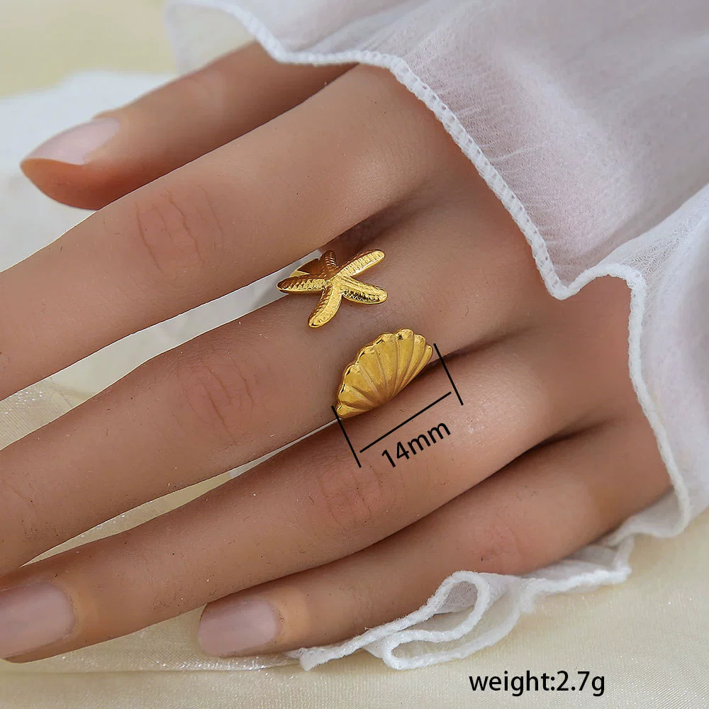 Wholesale Unisex Geometric Titanium Steel Electroplated Ring - Image 9