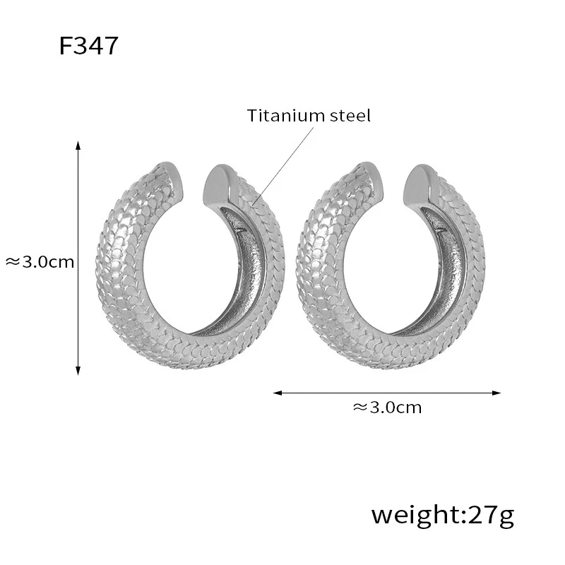 Wholesale Unisex Geometric Titanium Steel Goldplated Ushaped Ear Clip Jewelry - Image 10