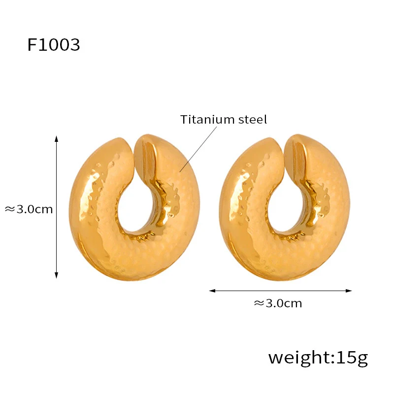 Wholesale Unisex Geometric Titanium Steel Goldplated Ushaped Ear Clip Jewelry - Image 17