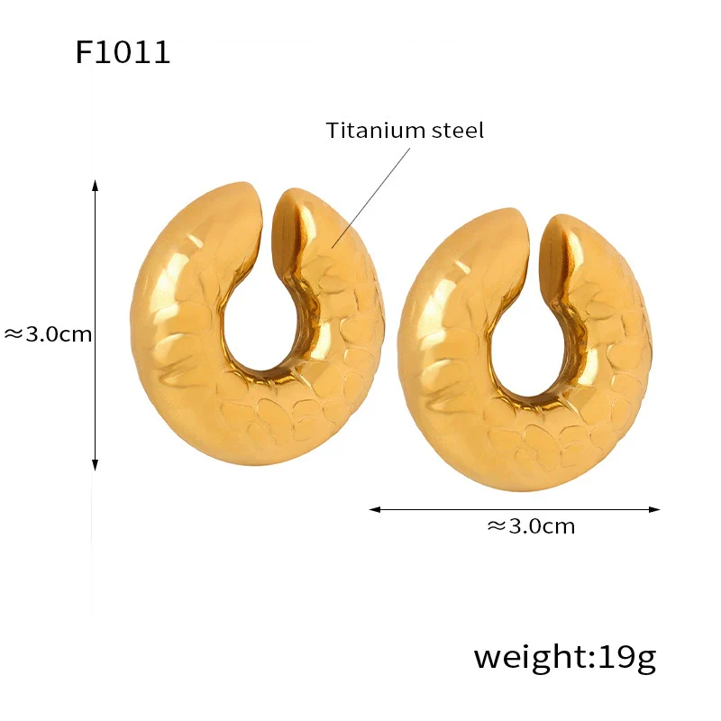 Wholesale Unisex Geometric Titanium Steel Goldplated Ushaped Ear Clip Jewelry - Image 19