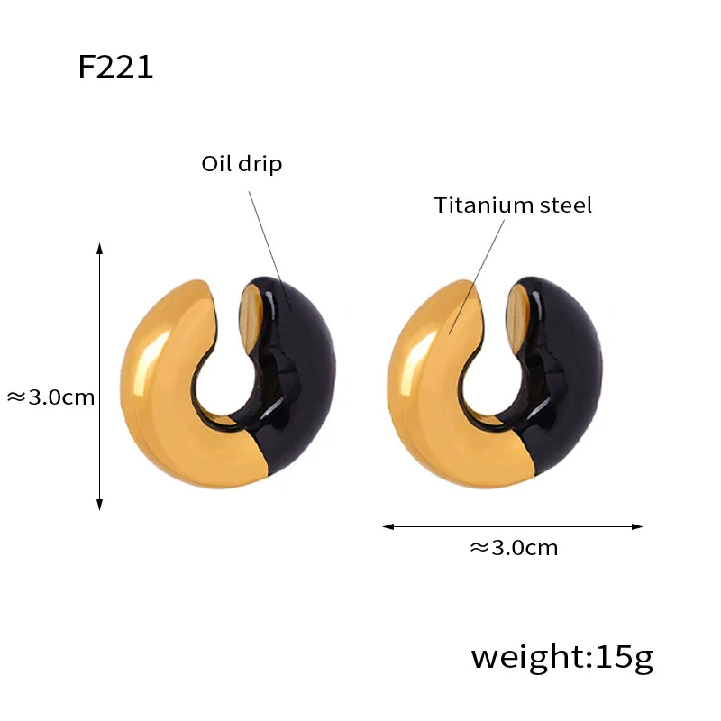Wholesale Unisex Geometric Titanium Steel Goldplated Ushaped Ear Clip Jewelry - Image 7