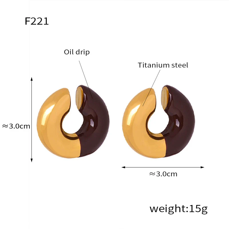 Wholesale Unisex Geometric Titanium Steel Goldplated Ushaped Ear Clip Jewelry - Image 9