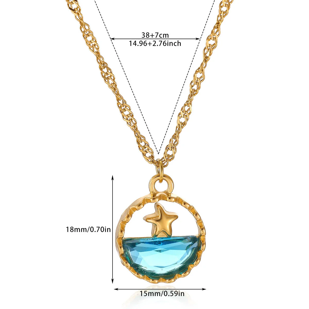 Wholesale Unisex Gold Electroplated Stainless Steel Dolphin Sunflower Cross Chain Retro Clavicle Necklace - Image 6