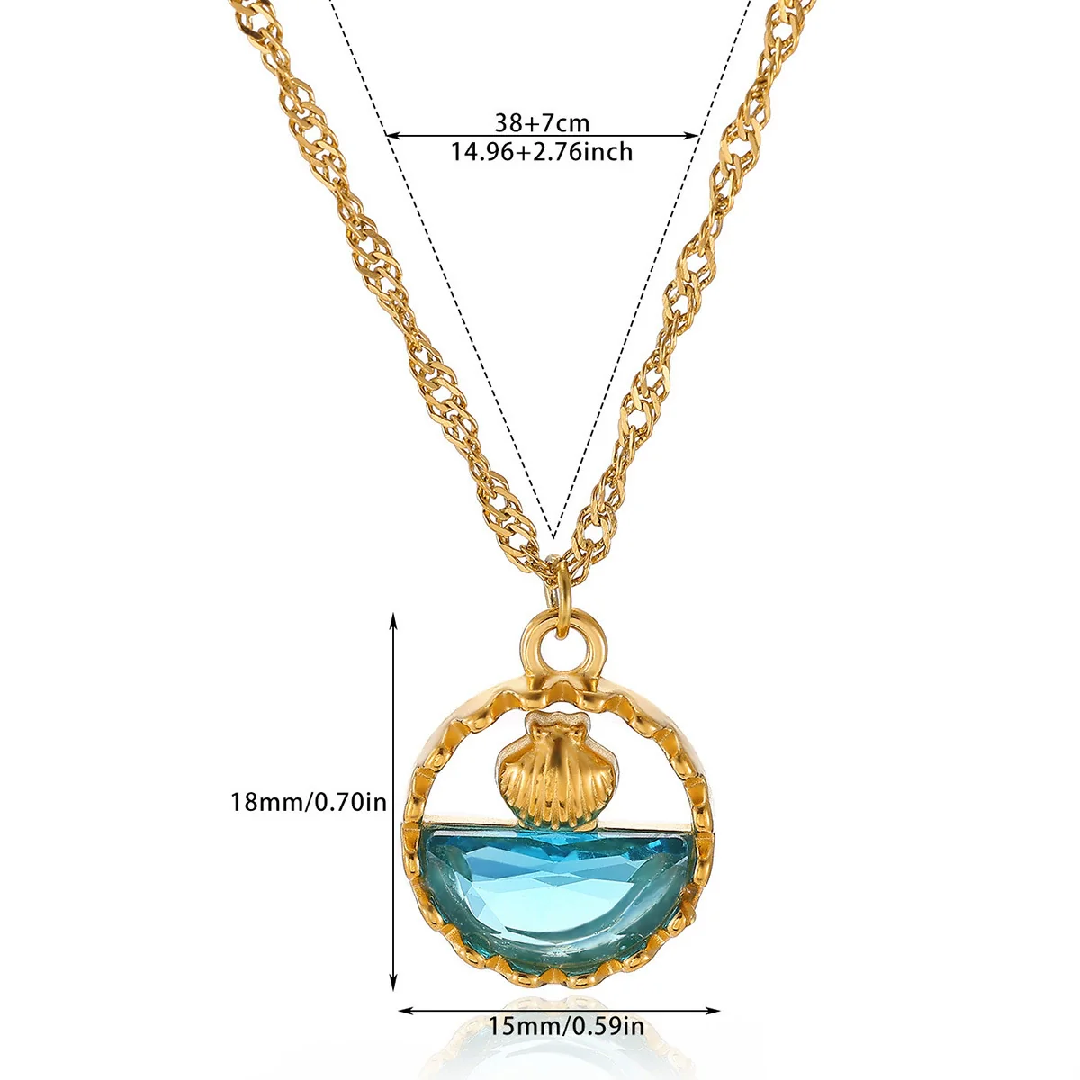 Wholesale Unisex Gold Electroplated Stainless Steel Dolphin Sunflower Cross Chain Retro Clavicle Necklace - Image 7