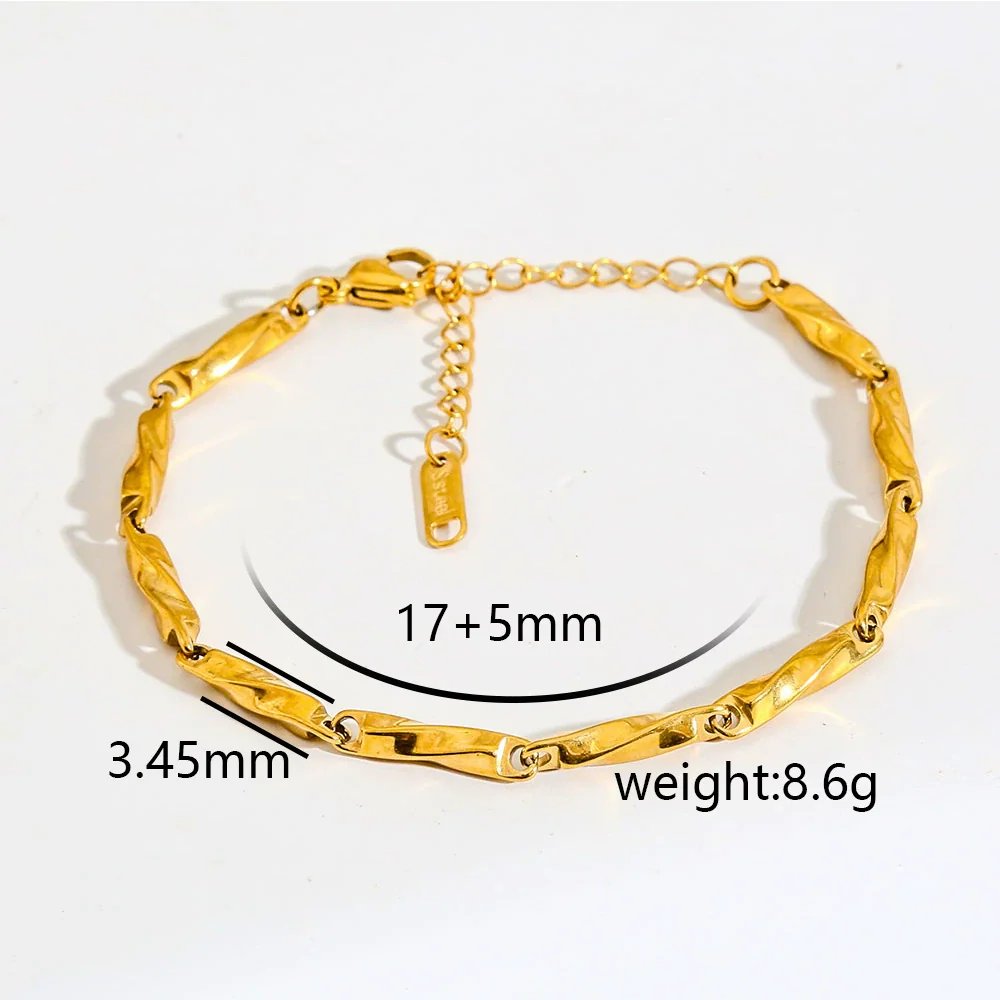 Wholesale Unisex Gold Plated Stainless Steel Anklet With Small Round Beads Luxury Jewelry - Image 11