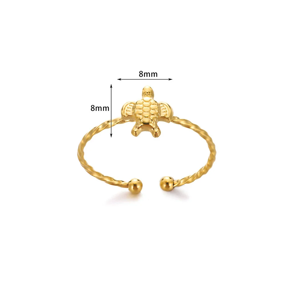 Wholesale Unisex Gold Plated Stainless Steel Rope Chain Necklace With Diamond Turtle Pendant Marine Series High End Jewelry - Image 11