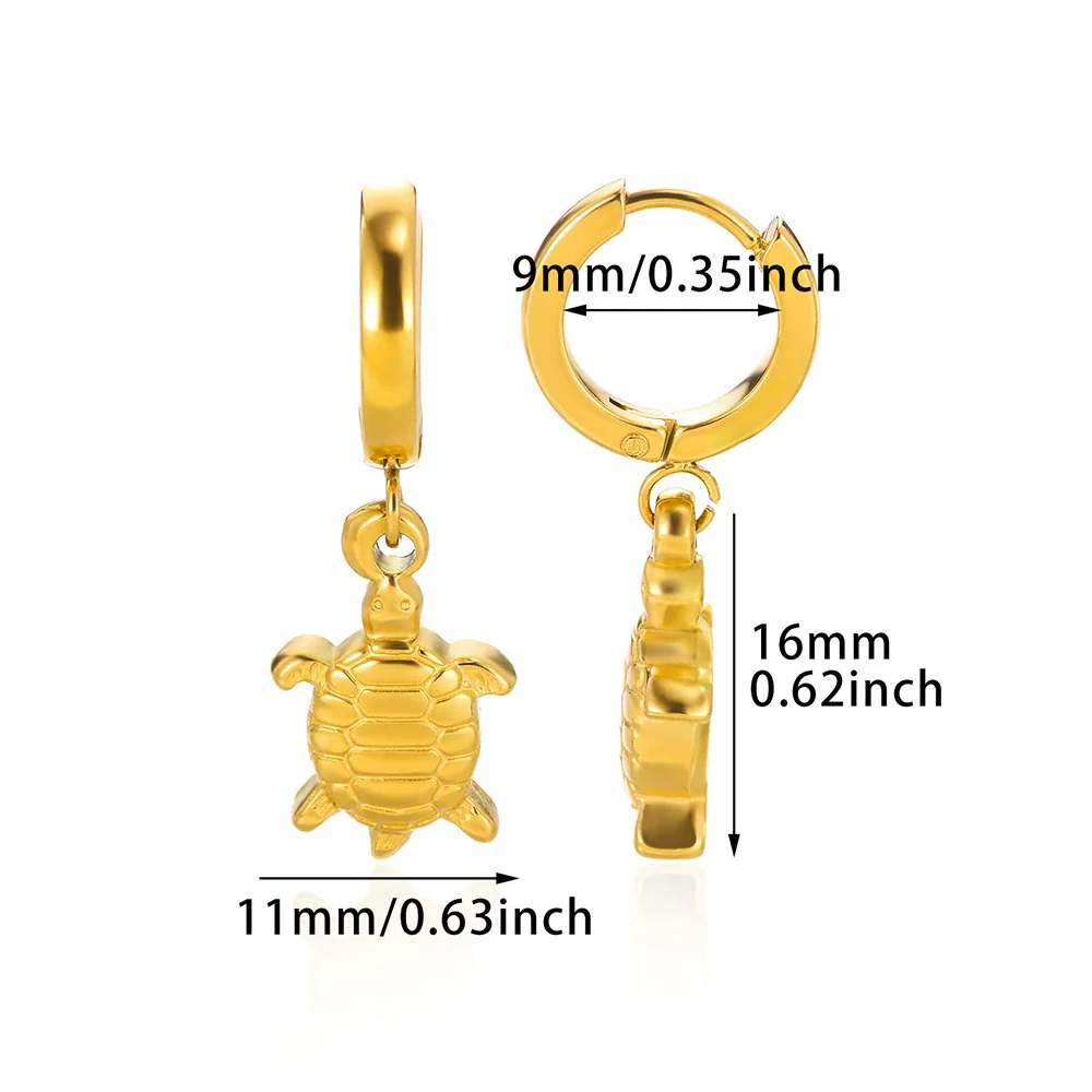 Wholesale Unisex Gold Plated Stainless Steel Rope Chain Necklace With Diamond Turtle Pendant Marine Series High End Jewelry - Image 12