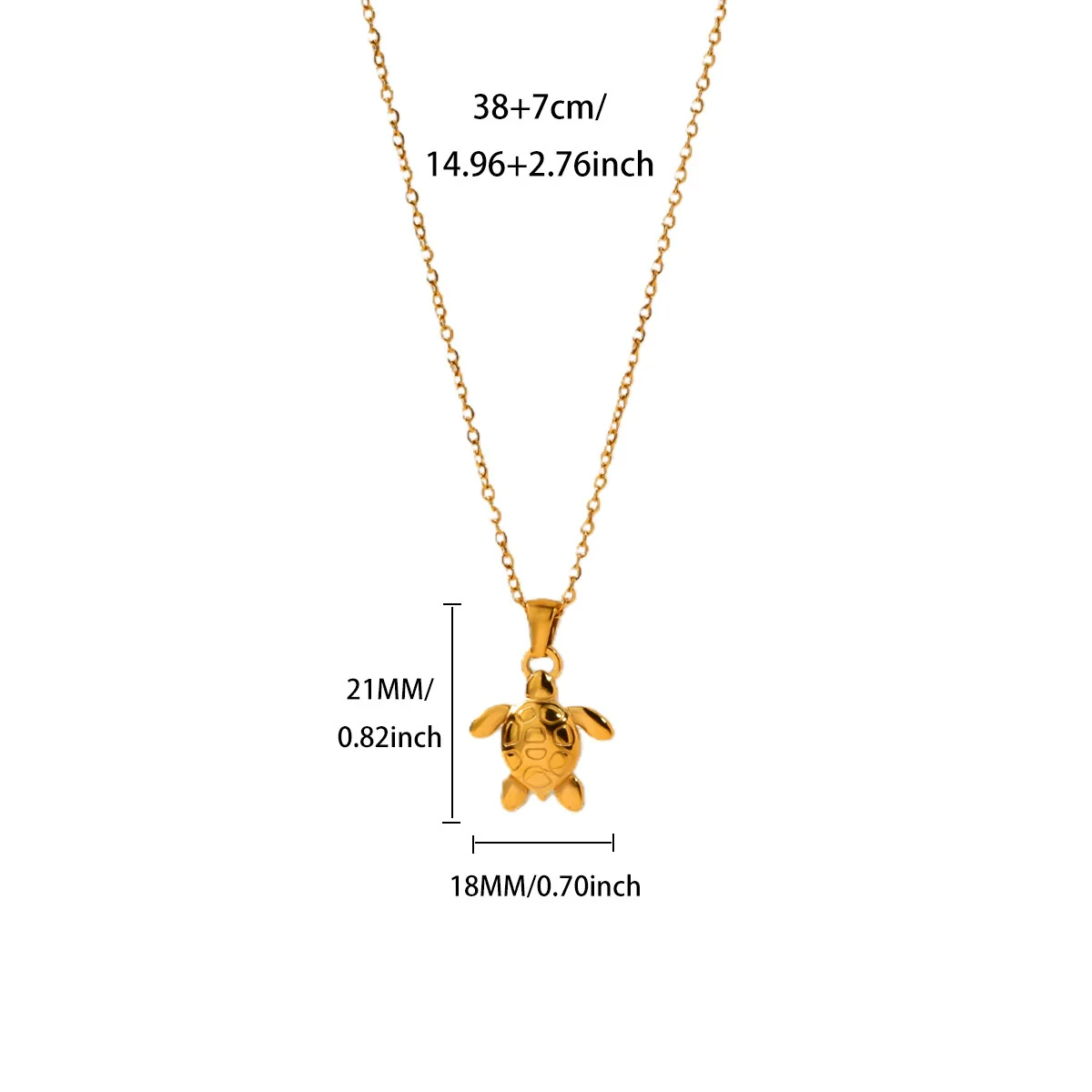 Wholesale Unisex Gold Plated Stainless Steel Rope Chain Necklace With Diamond Turtle Pendant Marine Series High End Jewelry - Image 8