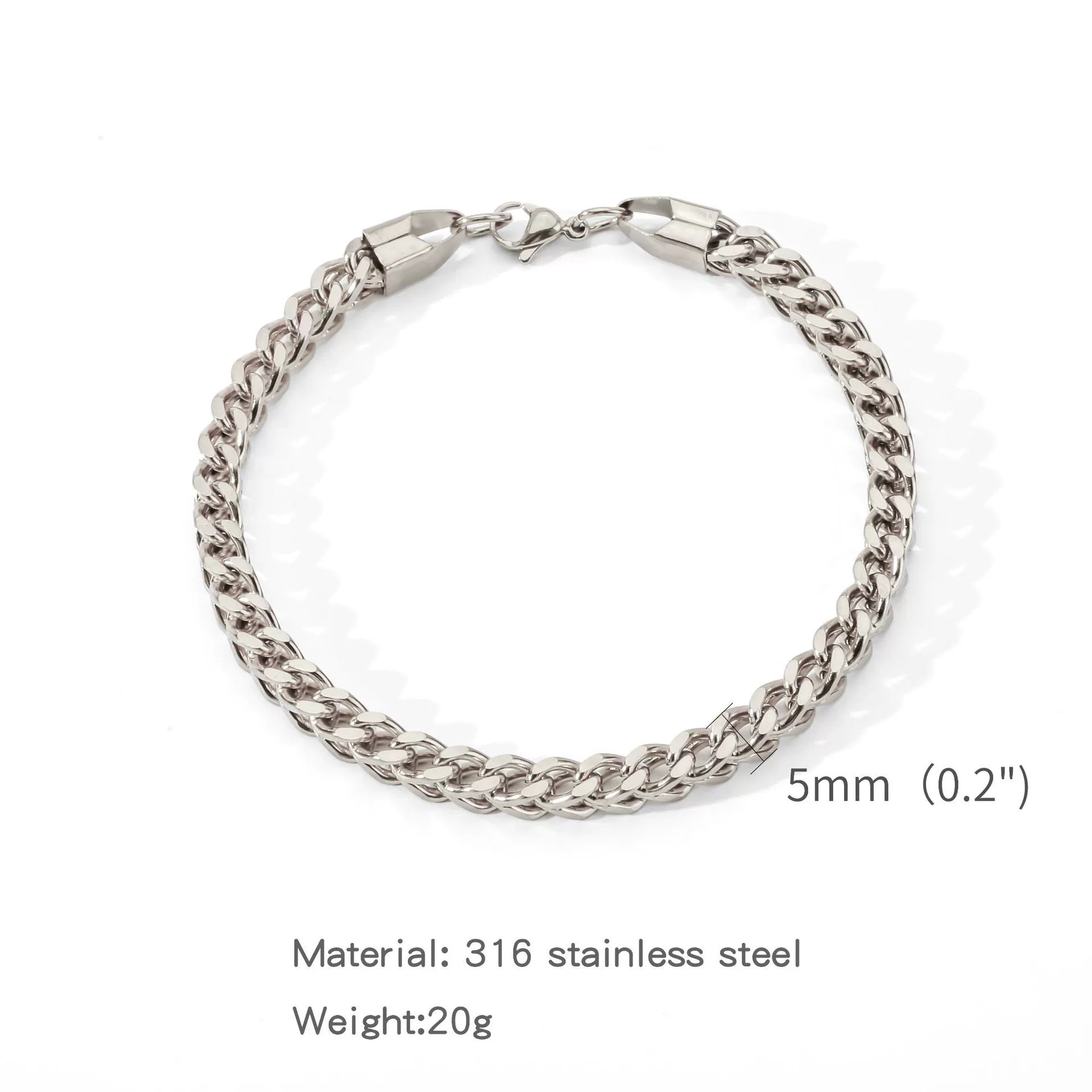 Wholesale Unisex Highend Geometric Stainless Steel Foursided Square Threedimensional Bracelet With Electroplating - Image 12