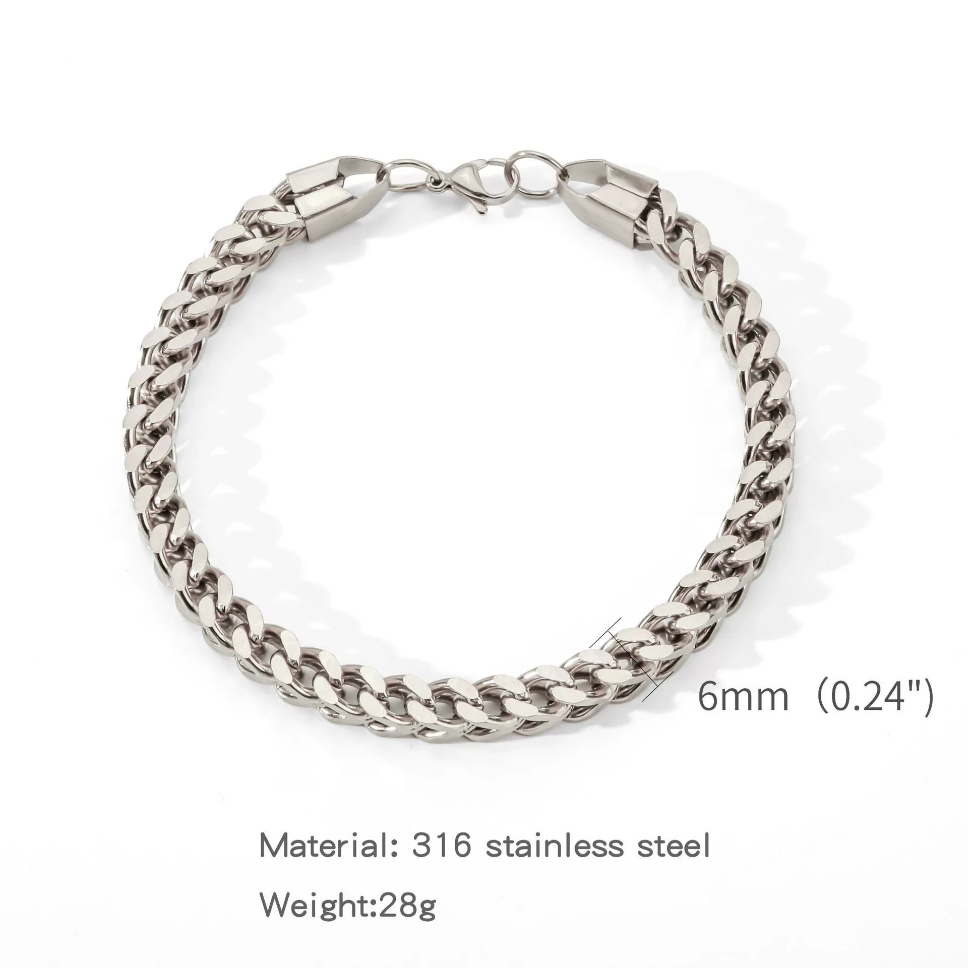Wholesale Unisex Highend Geometric Stainless Steel Foursided Square Threedimensional Bracelet With Electroplating - Image 13