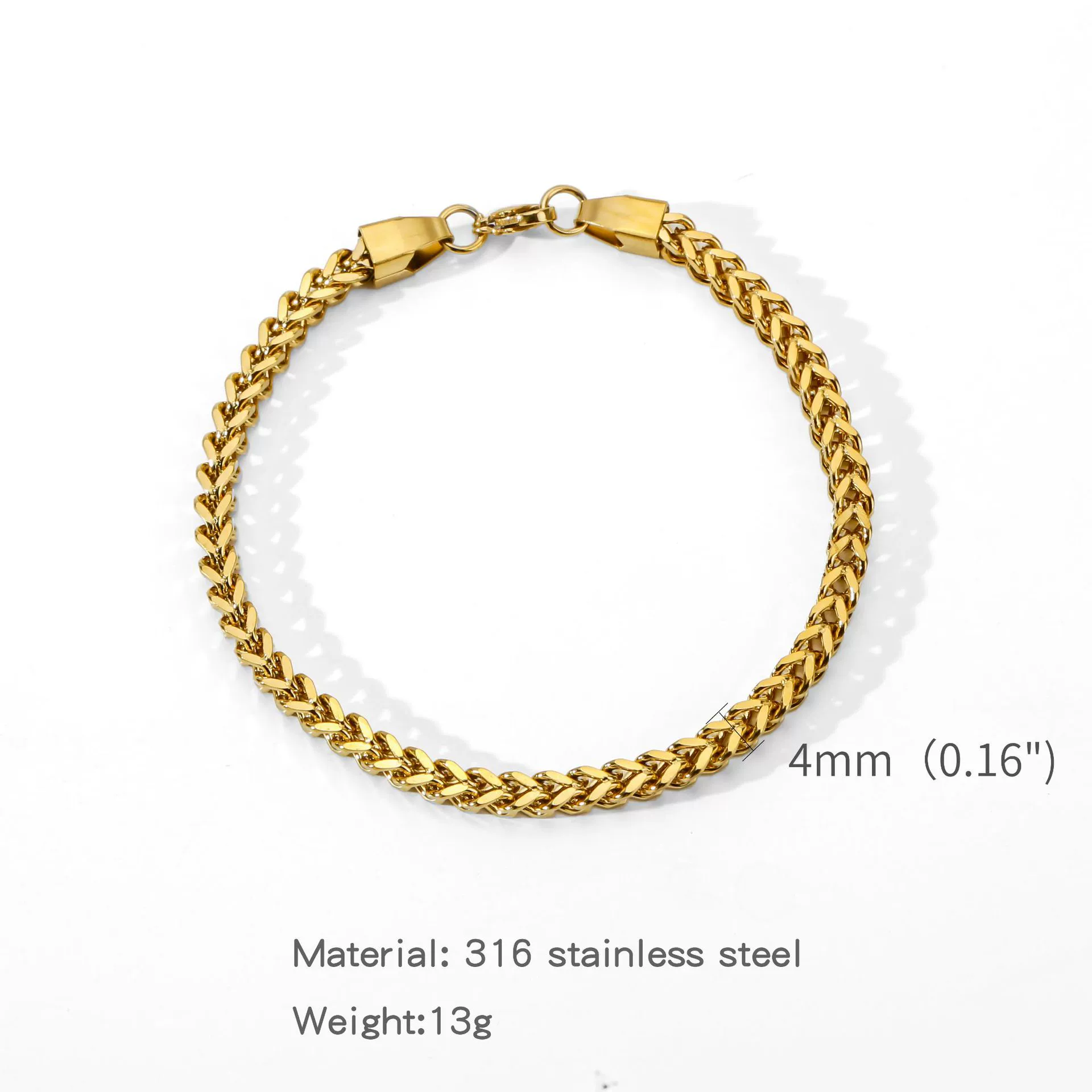 Wholesale Unisex Highend Geometric Stainless Steel Foursided Square Threedimensional Bracelet With Electroplating - Image 7