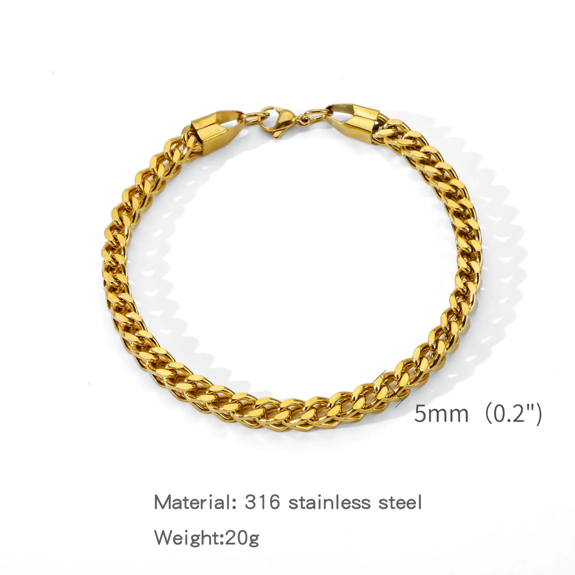Wholesale Unisex Highend Geometric Stainless Steel Foursided Square Threedimensional Bracelet With Electroplating - Image 8