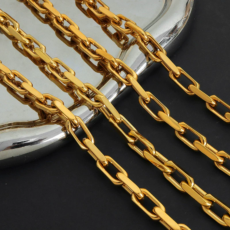 Wholesale Unisex Hip Hop Style Allmatch Goldplated Titanium Steel Jewelry Set With Regular Chain - Image 2