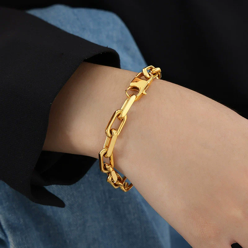 Wholesale Unisex Hip Hop Style Allmatch Goldplated Titanium Steel Jewelry Set With Regular Chain - Image 6