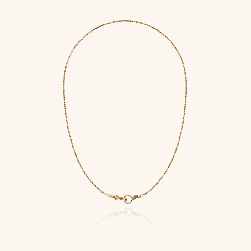 Wholesale Unisex Light Luxury Geometric Stainless Steel Electroplated Braided Rope Paperclip Clavicle Necklace - Image 8