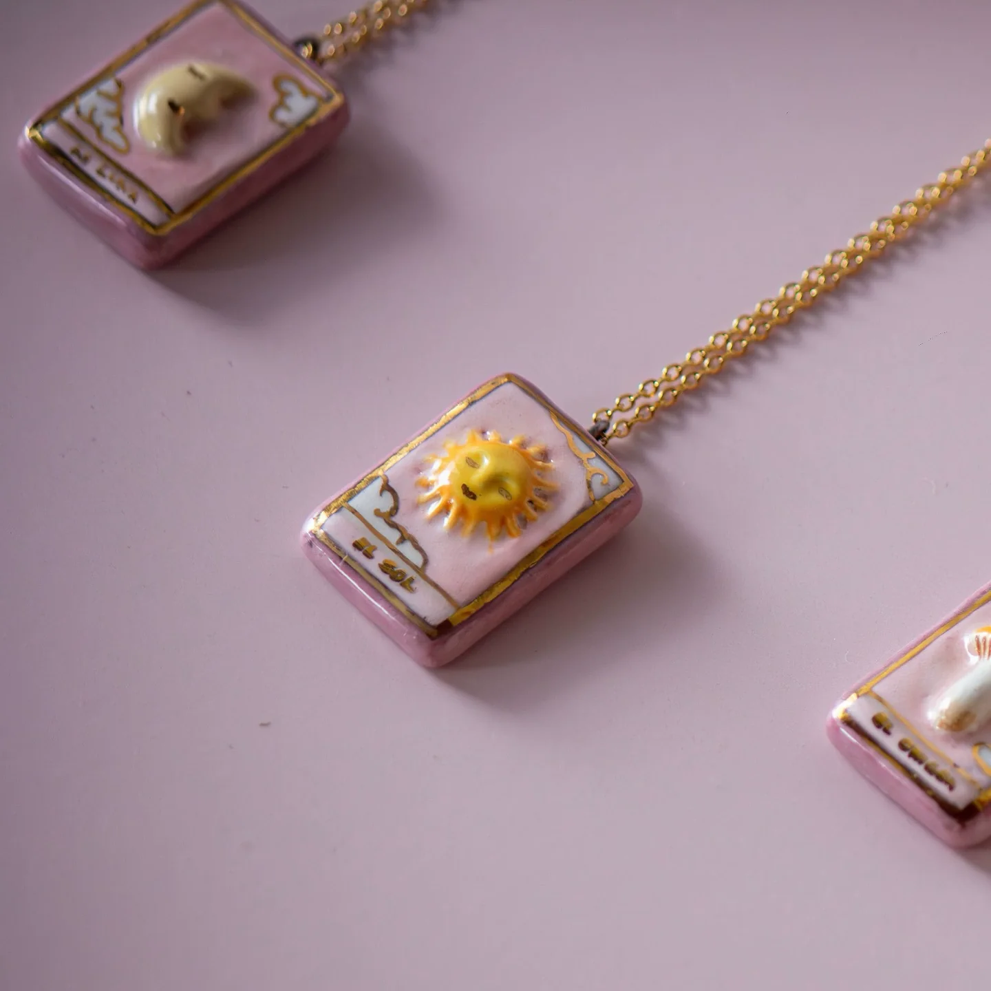 Wholesale Unisex Literary Geometric Titanium Steel Necklace With Inlaid Zircon And 18K Gold Plating - Image 3