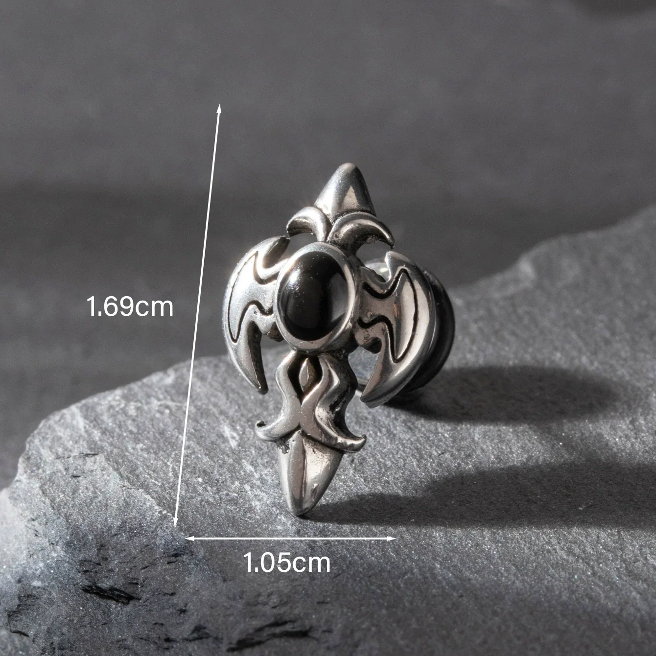Wholesale Unisex Piercing Earrings Stainless Steel Cast Cross Punk Fashion Retro Polished - Image 4