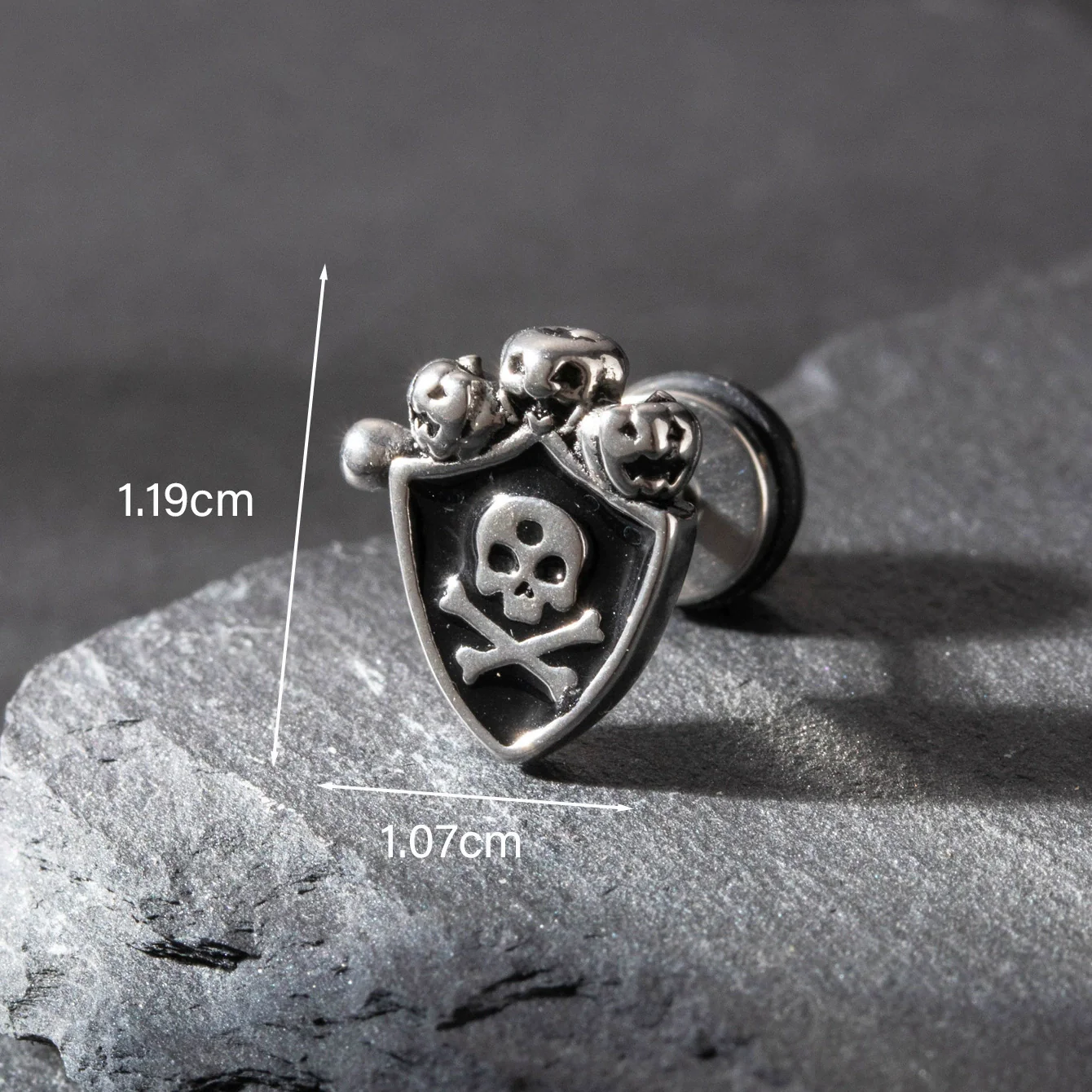 Wholesale Unisex Piercing Earrings Stainless Steel Cast Cross Punk Fashion Retro Polished - Image 5