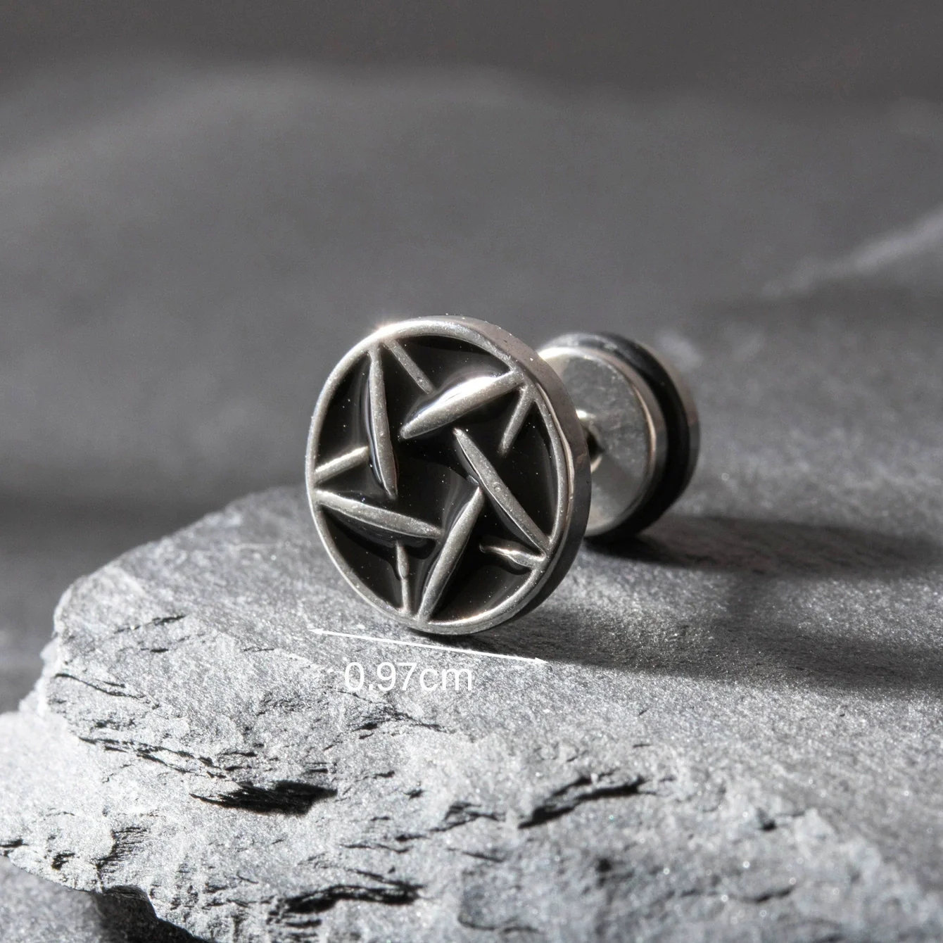 Wholesale Unisex Piercing Earrings Stainless Steel Casting Geometric Punk Fashion Retro With Polishing - Image 12