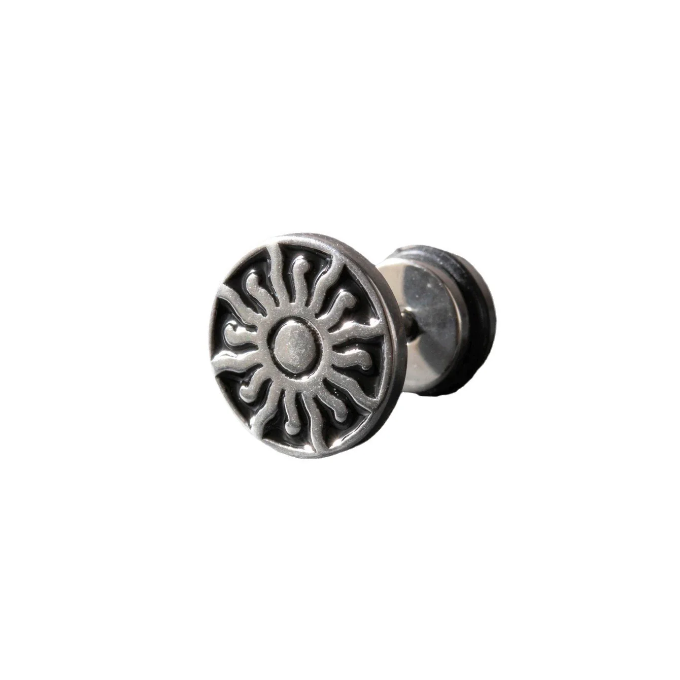 Wholesale Unisex Piercing Earrings Stainless Steel Casting Geometric Punk Fashion Retro With Polishing - Image 5