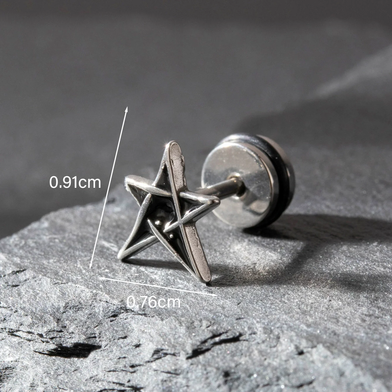 Wholesale Unisex Piercing Earrings Stainless Steel Casting Geometric Punk Fashion Retro With Polishing - Image 9
