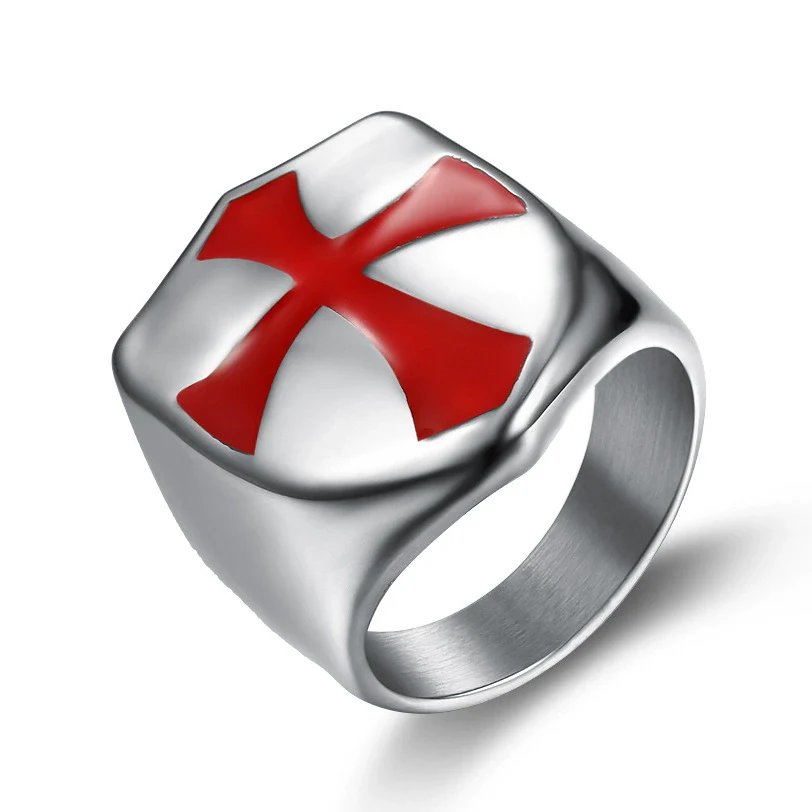 Wholesale Unisex Punk Style Irregular Nature Cross Stainless Steel Ring With Oil Treatment - Image 3