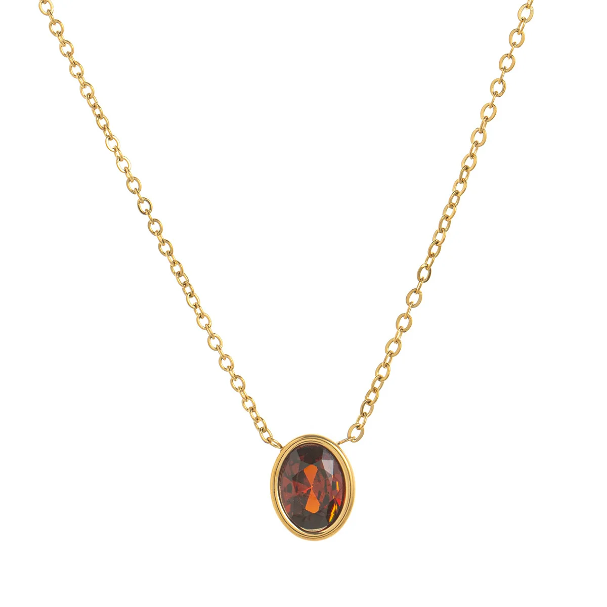 Wholesale Unisex Retro Geometric Titanium Steel Stainless Steel 18K Gold Plated Necklace - Image 5