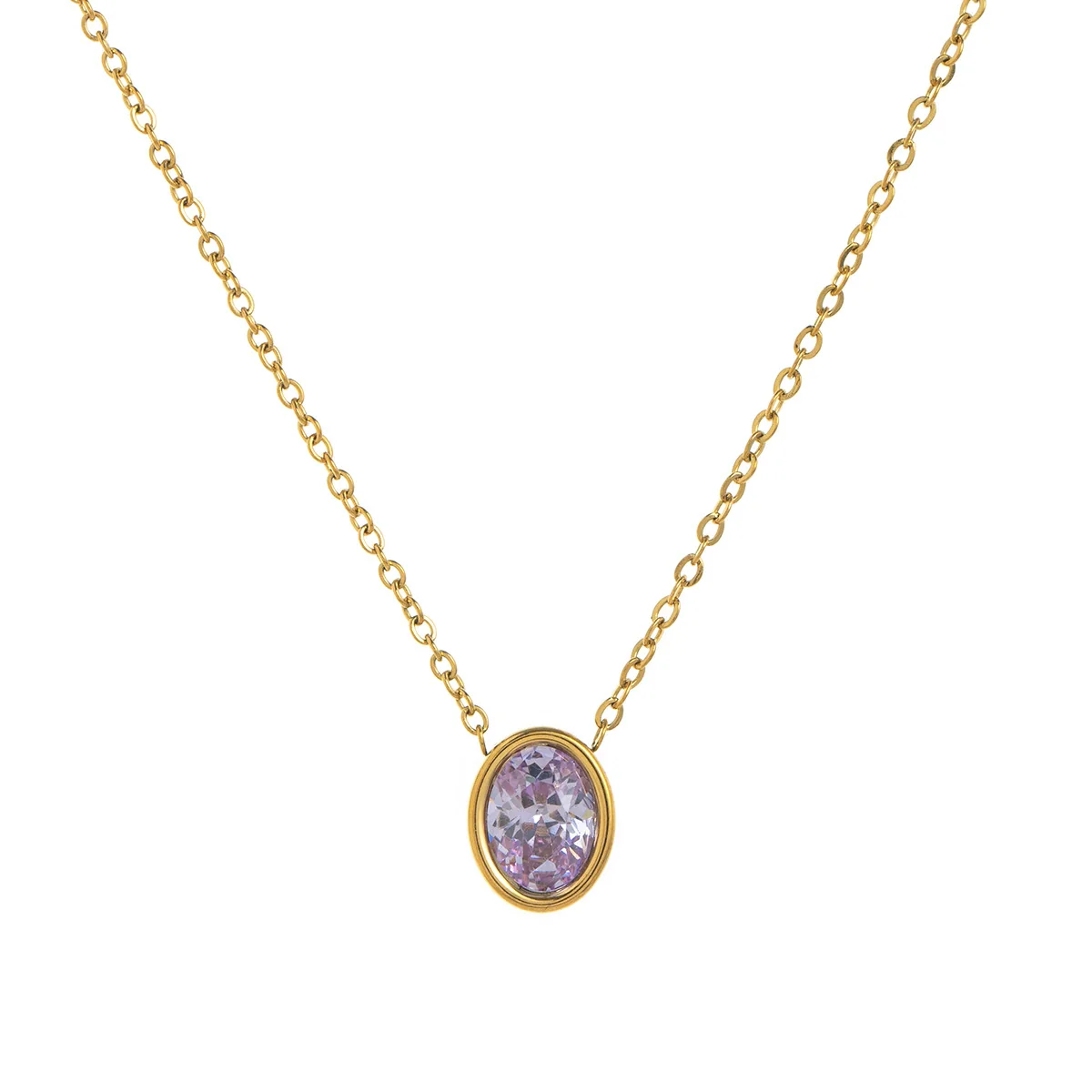 Wholesale Unisex Retro Geometric Titanium Steel Stainless Steel 18K Gold Plated Necklace - Image 6