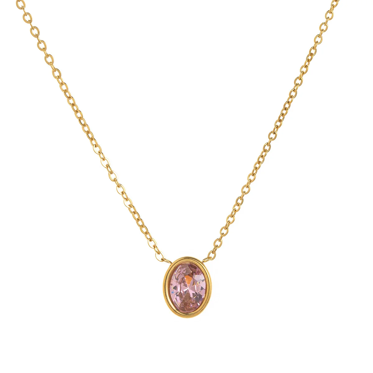 Wholesale Unisex Retro Geometric Titanium Steel Stainless Steel 18K Gold Plated Necklace - Image 8