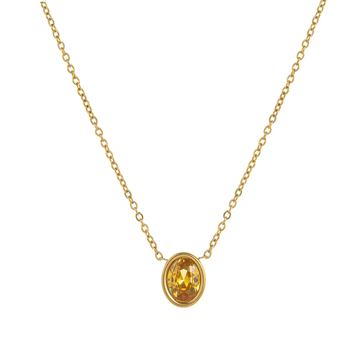 Wholesale Unisex Retro Geometric Titanium Steel Stainless Steel 18K Gold Plated Necklace - Image 9