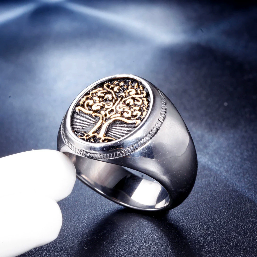 Wholesale Unisex Retro Titanium Steel And 316 Stainless Steel Ring With Animal And Zodiac Pattern - Image 4