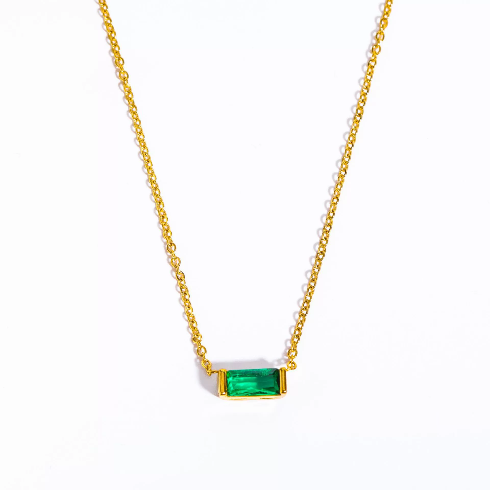 Wholesale Unisex Simple Geometric Square Zircon Twelve Birthstone 18K Plated Titanium Steel Ochain Bracelet - Image 19