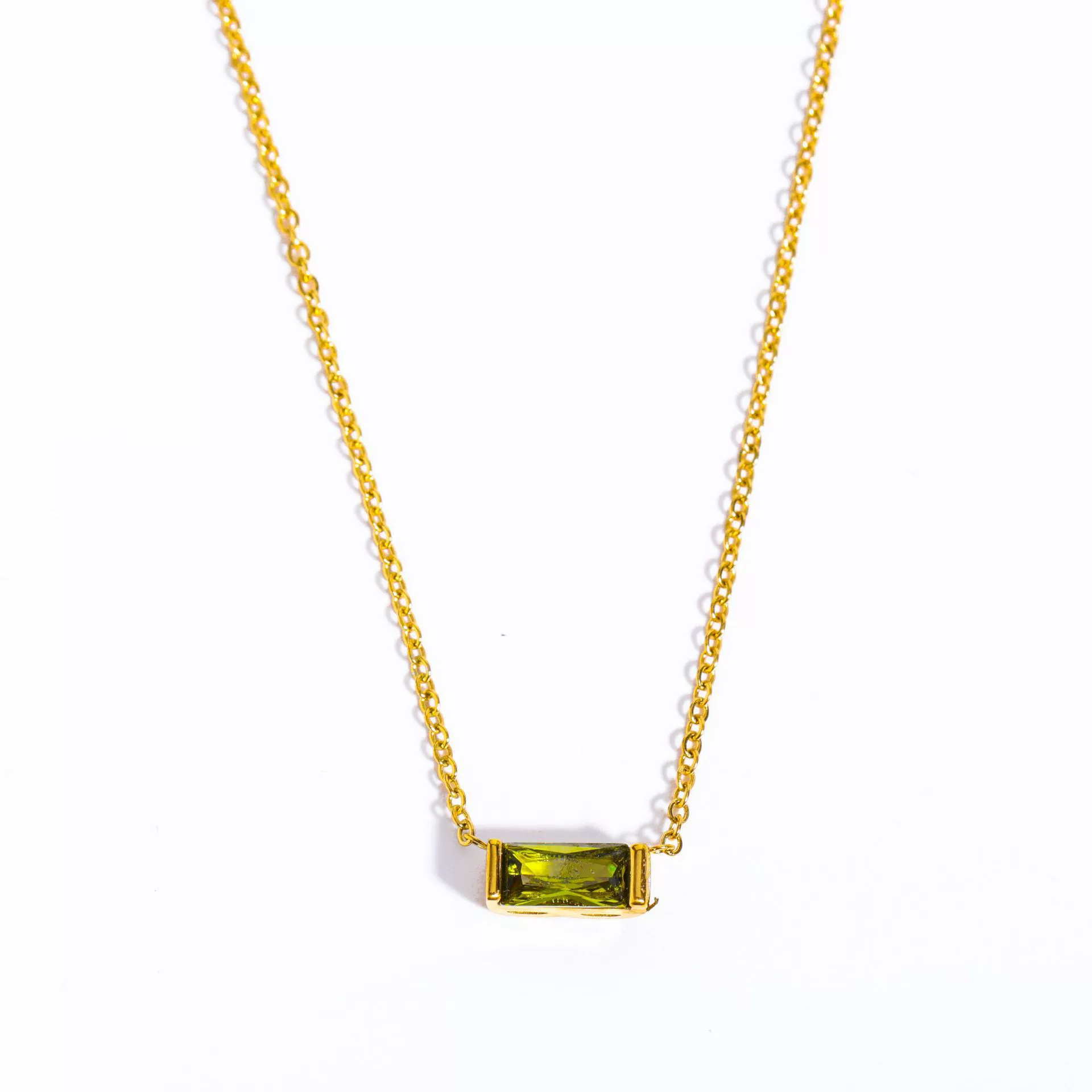 Wholesale Unisex Simple Geometric Square Zircon Twelve Birthstone 18K Plated Titanium Steel Ochain Bracelet - Image 22