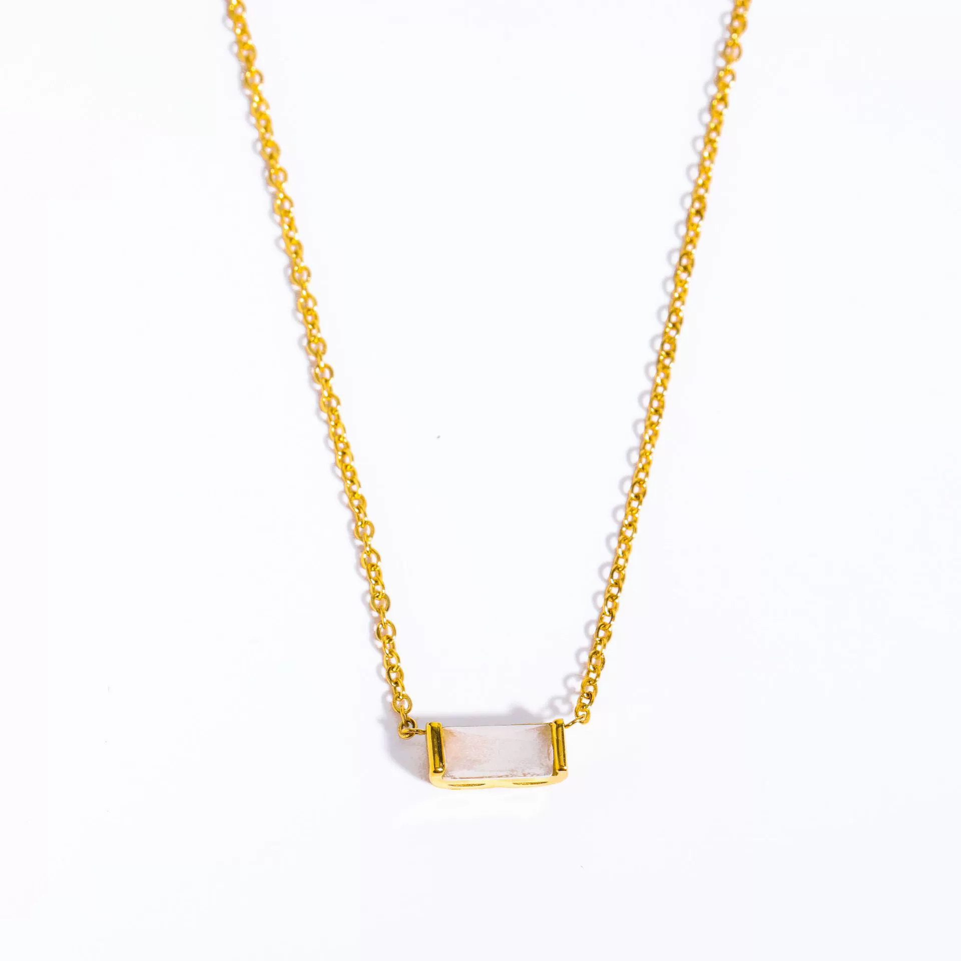 Wholesale Unisex Simple Geometric Square Zircon Twelve Birthstone 18K Plated Titanium Steel Ochain Bracelet - Image 24