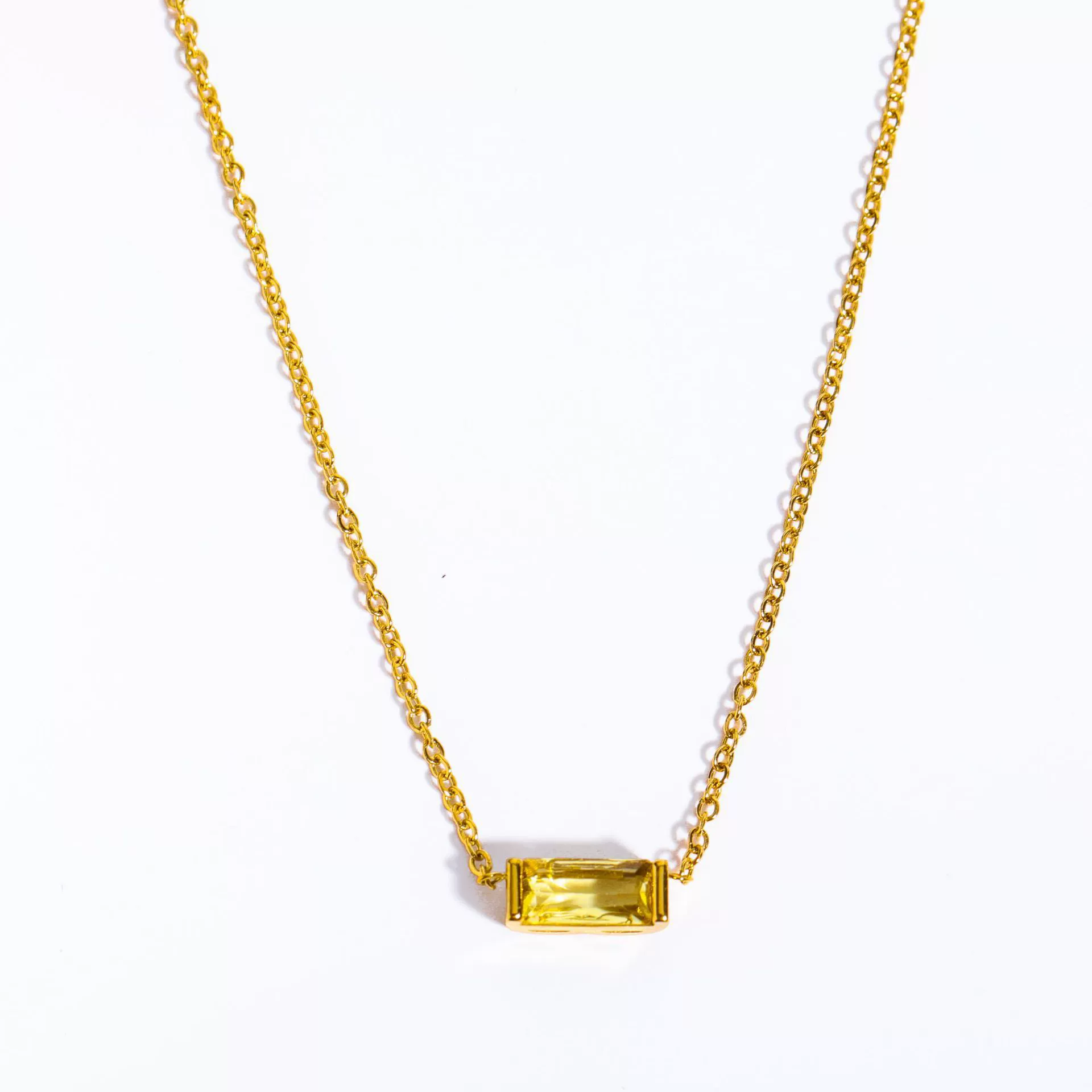 Wholesale Unisex Simple Geometric Square Zircon Twelve Birthstone 18K Plated Titanium Steel Ochain Bracelet - Image 25