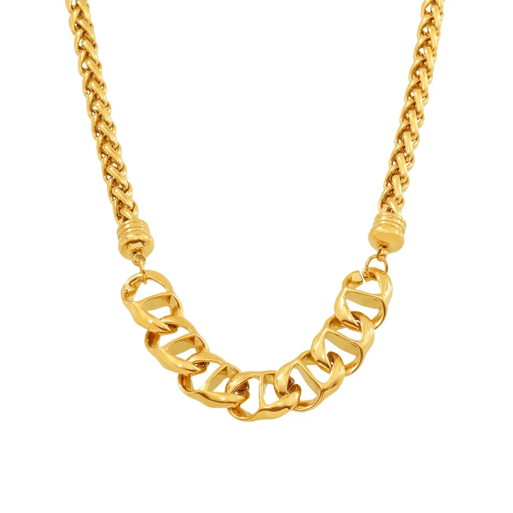 Wholesale Unisex Simple Geometric Titanium Steel Electroplated Ferris Wheel Necklace Trendy Cool - Image 5