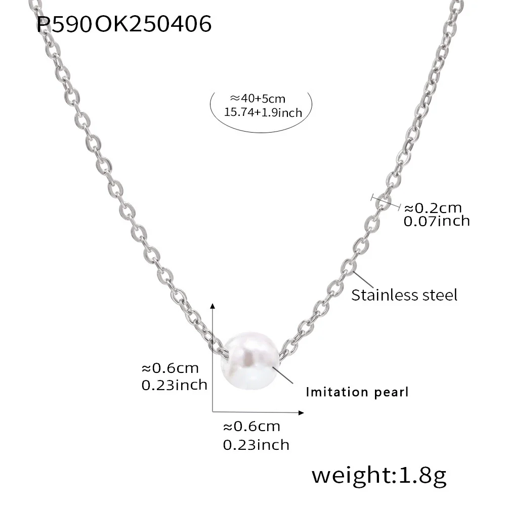Wholesale Unisex Simple Geometric Titanium Steel Ferris Wheel Electroplated Clavicle Necklace - Image 6