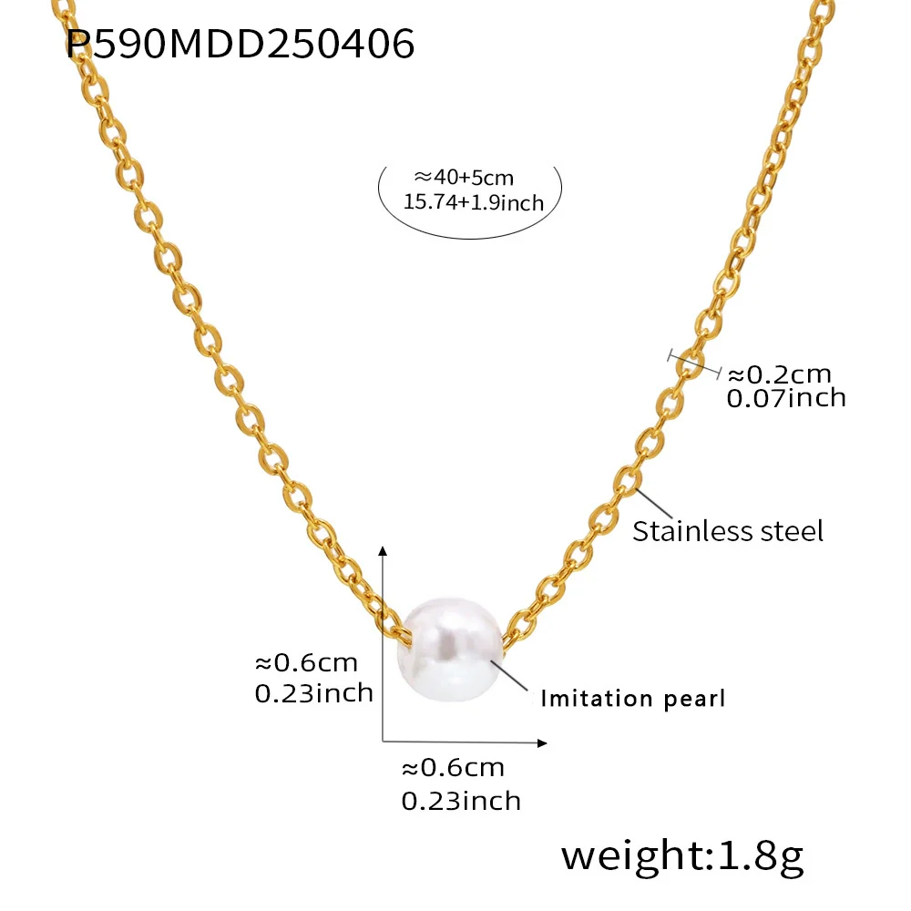 Wholesale Unisex Simple Geometric Titanium Steel Ferris Wheel Electroplated Clavicle Necklace - Image 7