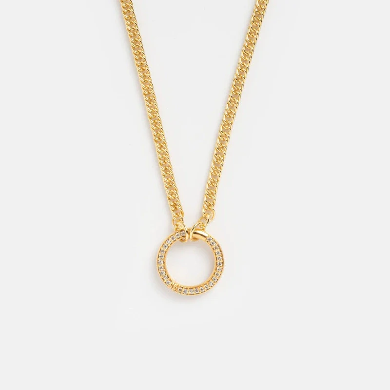 Wholesale Unisex Simple Heart Shape Copper Electroplated Necklace With White Zircon Pendant And String Of Pearls Chain - Image 13