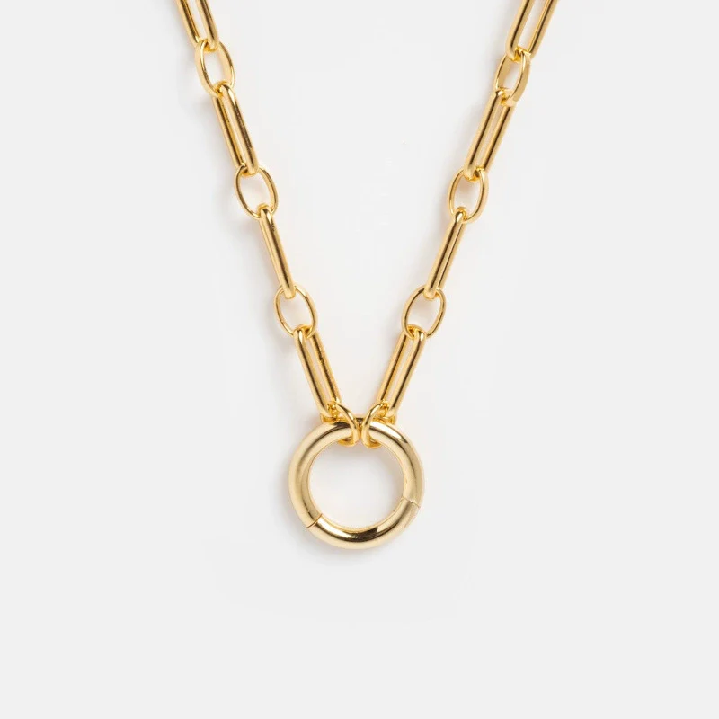 Wholesale Unisex Simple Heart Shape Copper Electroplated Necklace With White Zircon Pendant And String Of Pearls Chain - Image 6