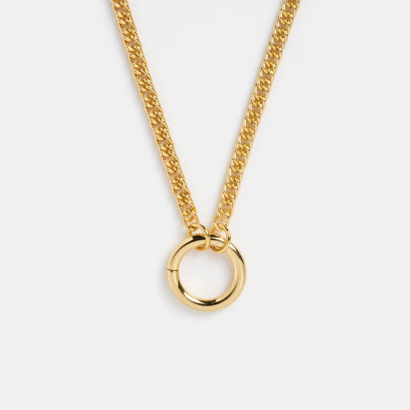 Wholesale Unisex Simple Heart Shape Copper Electroplated Necklace With White Zircon Pendant And String Of Pearls Chain - Image 8