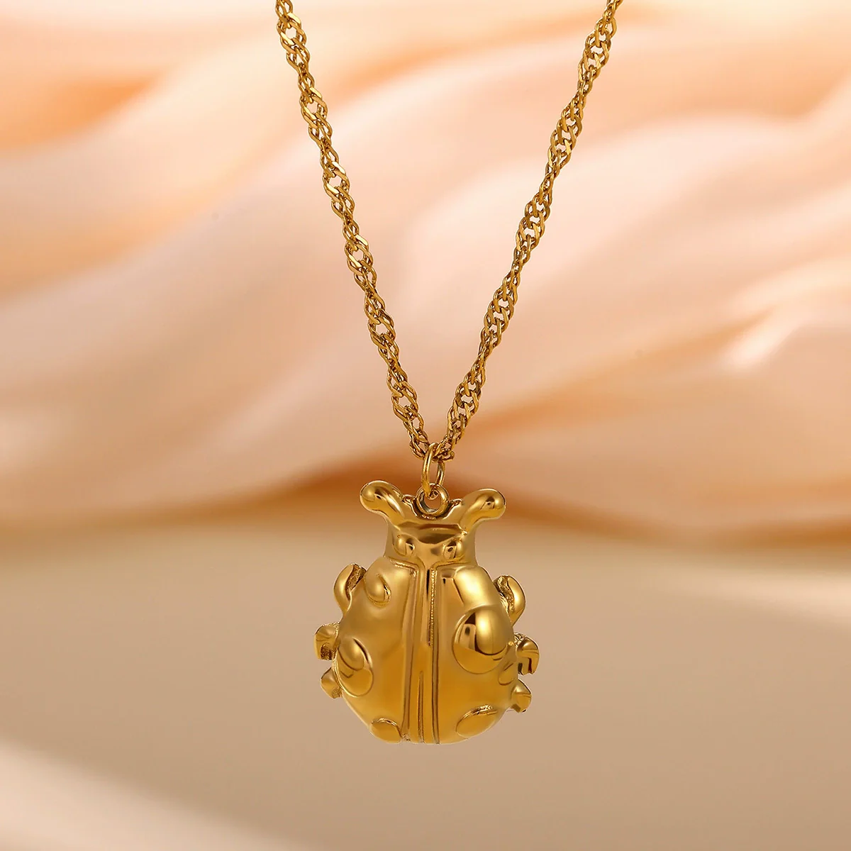 Wholesale Unisex Stainless Steel 18K Gold Plated Cross Chain Pendant Necklace