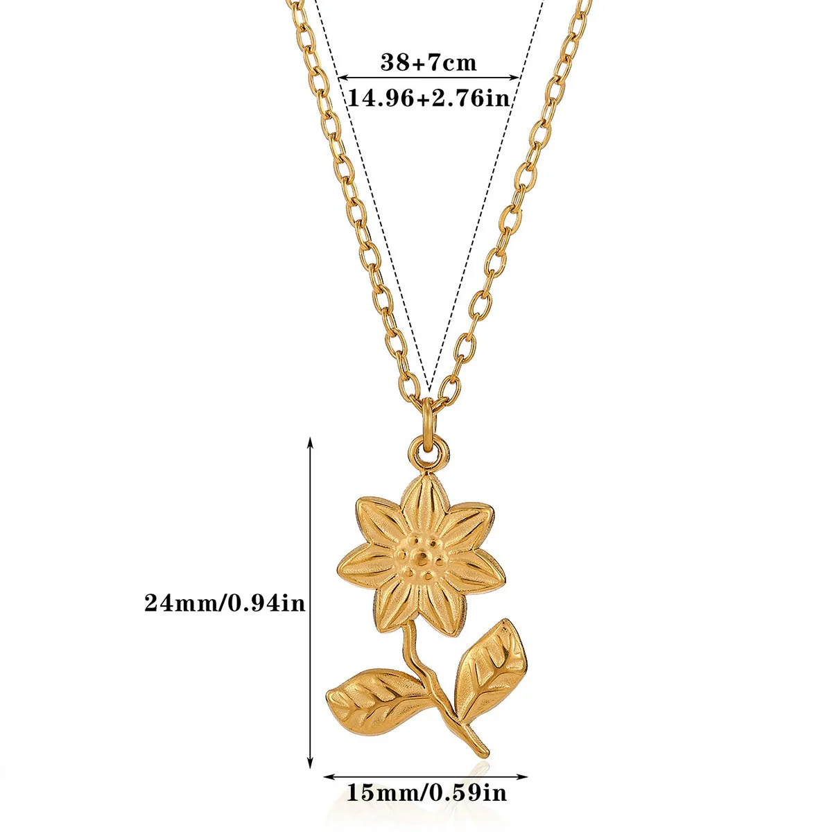 Wholesale Unisex Stainless Steel 18K Gold Plated Cross Chain Pendant Necklace - Image 16
