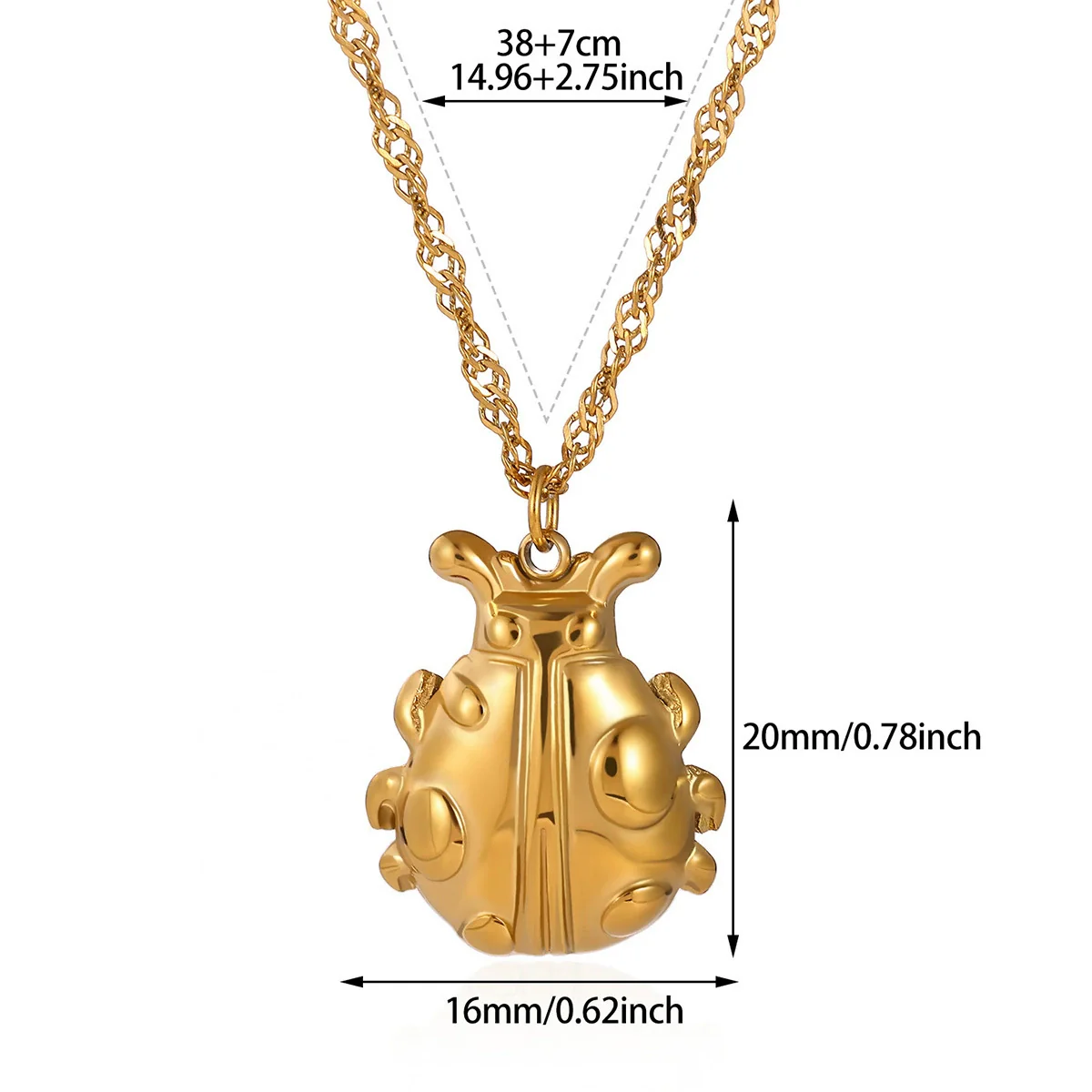 Wholesale Unisex Stainless Steel 18K Gold Plated Cross Chain Pendant Necklace - Image 5