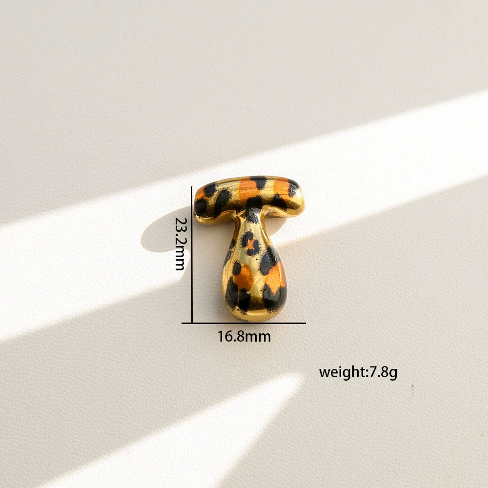 Wholesale Unisex Stainless Steel Electroplated Leopard Print Letter Pendant Cross Chain Necklace - Image 25